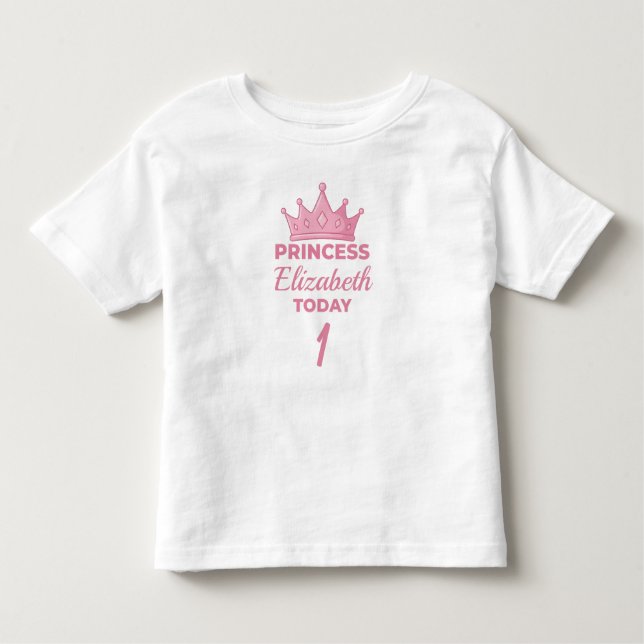 Camiseta Infantil ROYAL BIRTHDAY - Nome personalizado Princesa Tee f (Frente)