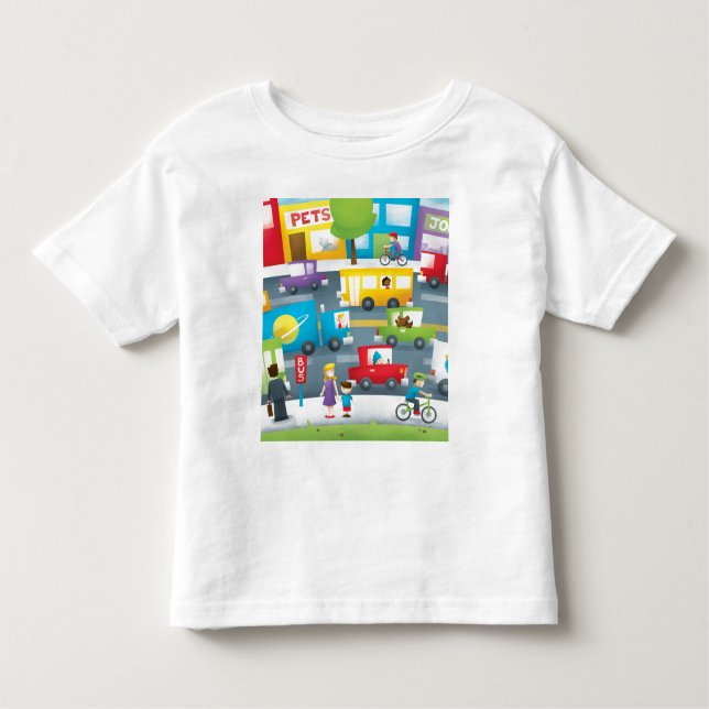Camiseta Infantil Rua da cidade (Frente)