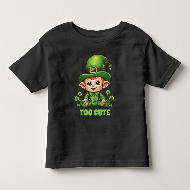 Camiseta Infantil Rua de Leprechaun muito bonita. (Frente)