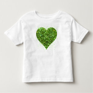 Camiseta Infantil Rua, dia de Patrick   Amor   corante de brilho ver