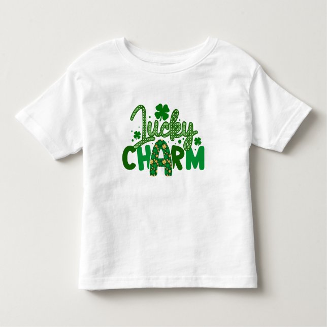 Camiseta Infantil Rua Feliz, Charme Sortudo de Patrick (Frente)