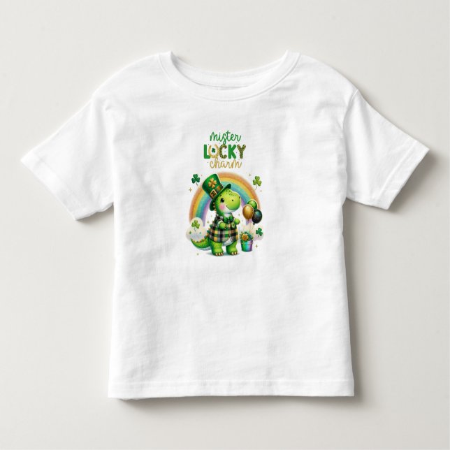 Camiseta Infantil Rua Feliz, Crocodilo do Dia de Patrick (Frente)