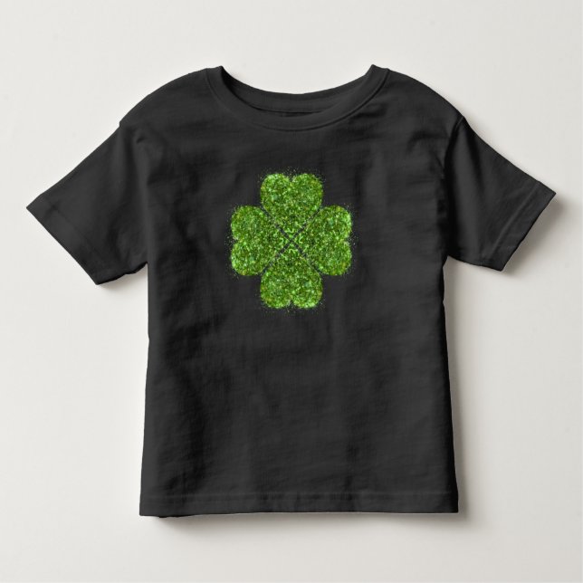 Camiseta Infantil Rua, o Shamrocks de Patty | Trevo espumante verde (Frente)