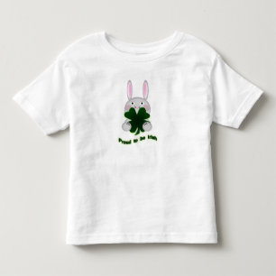 Camiseta Infantil Rua. Patricks Bunny Orgulha-se de ser irlandês Sh