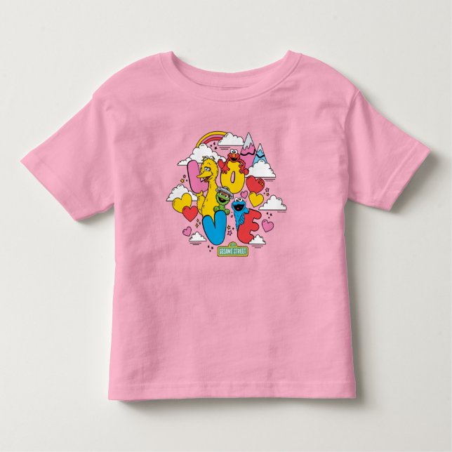 Camiseta Infantil Rua Sésamo | Amor (Frente)