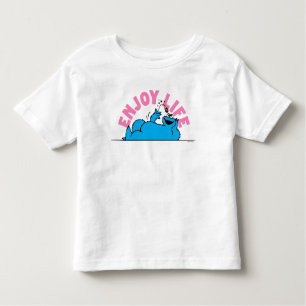Camiseta Infantil Rua Sésamo   Cookie Monster Aproveite a Vida