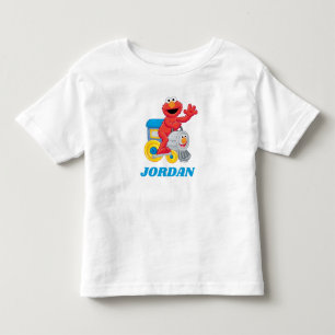 Camiseta Infantil Rua Sésamo Elmo Chugga Chugga Dois Dois Aniversári