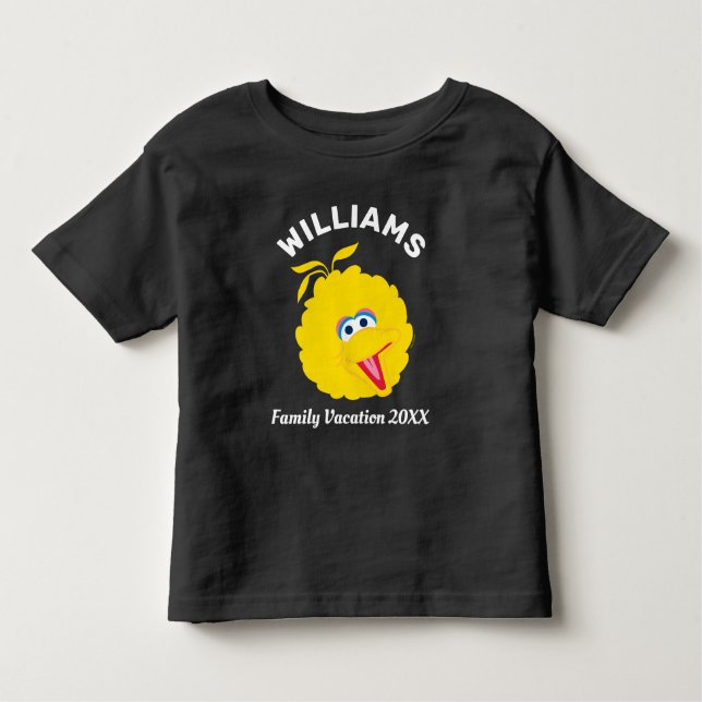 Camiseta Infantil Rua Sésamo | Férias Familiares De Aves Grandes (Frente)