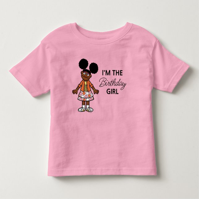 Camiseta Infantil Rua Sésamo | Gabrielle Birthday Girl (Frente)