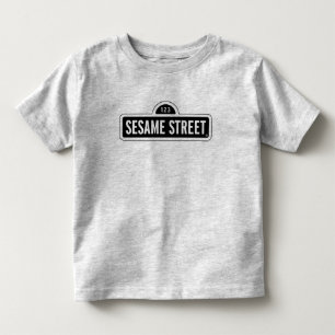 Camiseta Infantil Rua Sésamo Logotipo B&W