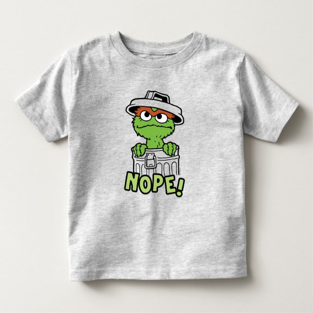 Camiseta Infantil Rua Sésamo | Oscar, o Grouch Nope! (Frente)