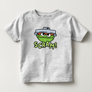 Camiseta Infantil Rua Sésamo Oscar, o Grouch Scram!