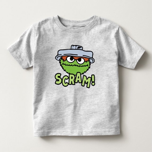 Camiseta Infantil Rua Sésamo | Oscar, o Grouch Scram! (Frente)