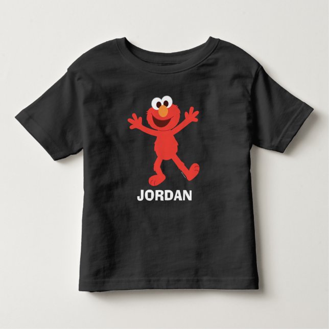 Camiseta Infantil Rua Sésamo | Roupa de bebê Elmo personalizada (Frente)