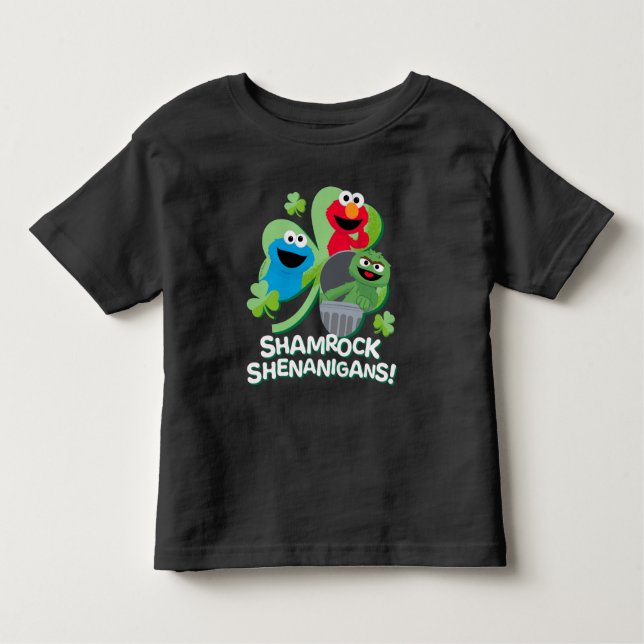 Camiseta Infantil Rua Sésamo | Shamrock Shenanigans! (Frente)