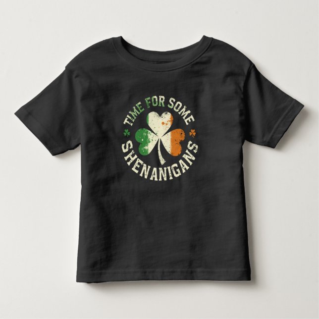 Camiseta Infantil Rua, tempo do Patrick para uma diversão do Shenani (Frente)