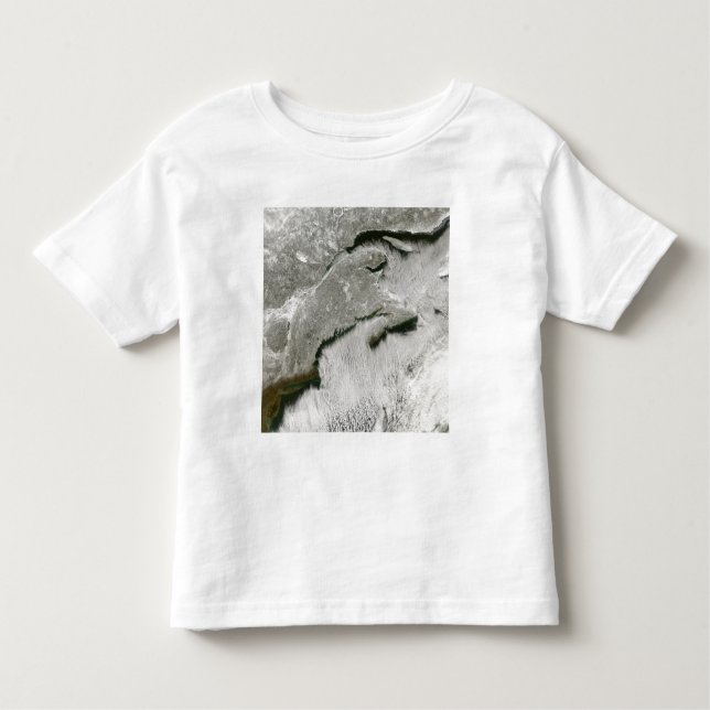 Camiseta Infantil Ruas de neve e nuvens (Frente)