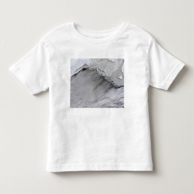Camiseta Infantil Ruas marítimas de gelo e nuvens no Mar de Bering (Frente)