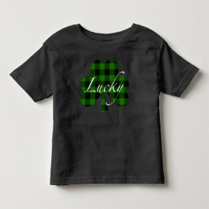 Camiseta Infantil Ruas Sortudas, o Shamrocks da Patty  xadrez verde