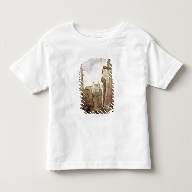 Camiseta Infantil Rue des Pretes, Rua. Germain L'Auxerrois, Paris (Frente)
