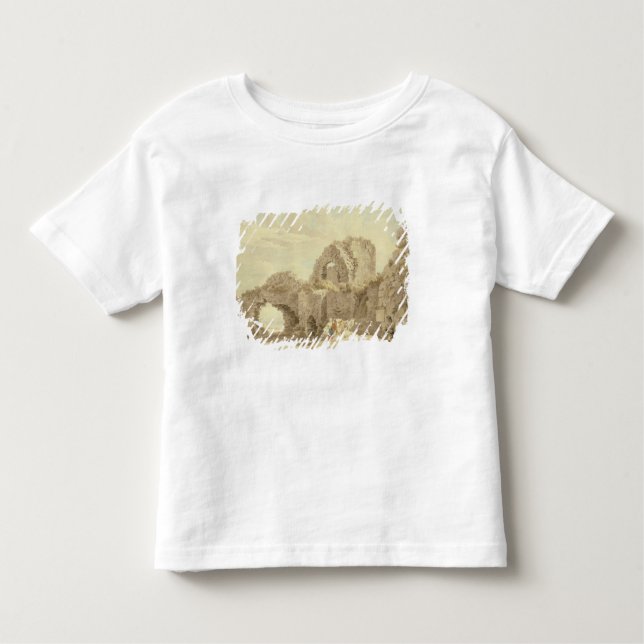 Camiseta Infantil Ruínas do castelo de Pevensey (w/c no papel) (Frente)