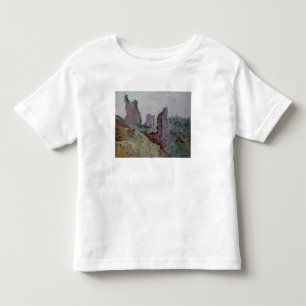 Camiseta Infantil Ruínas na névoa em Crozant, 1894 (óleo em canva