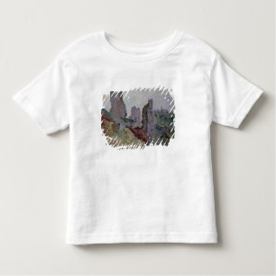 Camiseta Infantil Ruínas na névoa em Crozant, 1894 (óleo em canvas)