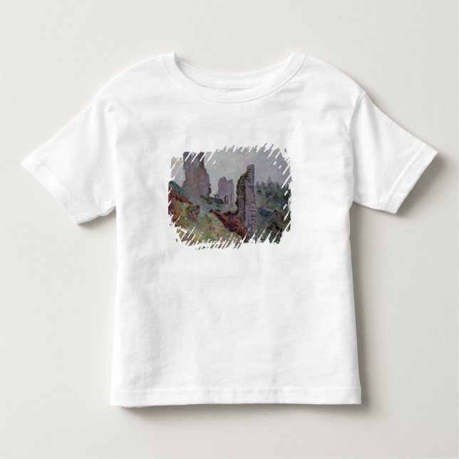 Camiseta Infantil Ruínas na névoa em Crozant, 1894 (óleo em canvas) (Frente)