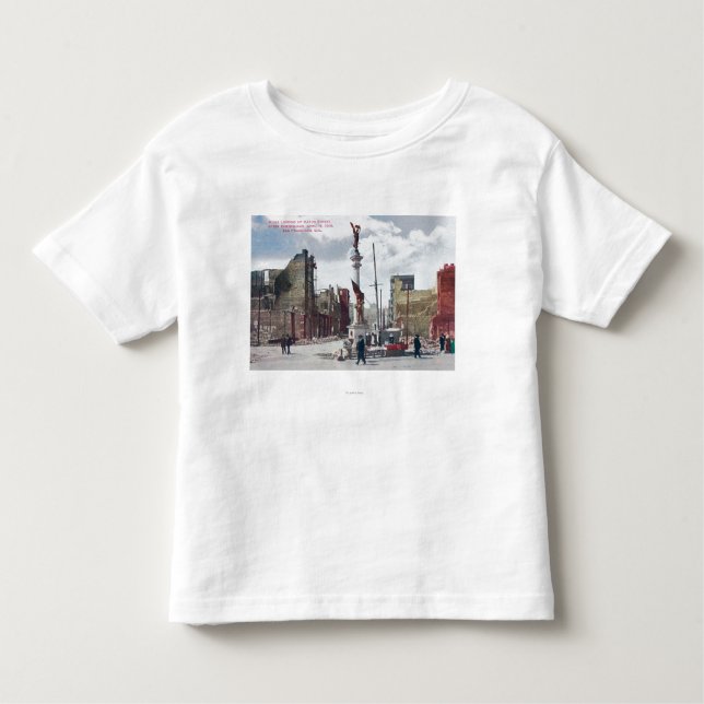 Camiseta Infantil Ruins Ao Longo Da Rua Mason, Estatuto da Union Squ (Frente)