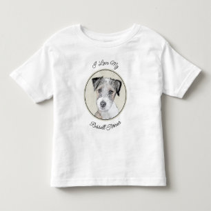 Camiseta Infantil Russell Terrier Rough Painting - Arte Original de 