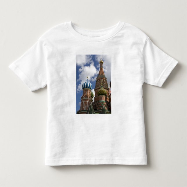 Camiseta Infantil Rússia, Moscou, Praça Vermelha. Rua, Basil 4 (Frente)