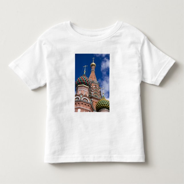 Camiseta Infantil Rússia, Moscou, Praça Vermelha. Rua, Basil é 5 (Frente)