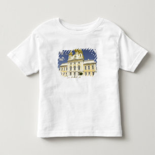 Camiseta Infantil Rússia. Petrodvorets. Palácio Peterhof. Pedro, o 2