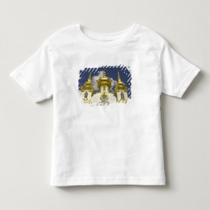 Camiseta Infantil Rússia. Petrodvorets. Palácio Peterhof. Pedro, o 4