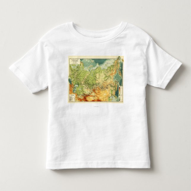 Camiseta Infantil RussiaPanoramic MapRussia (Frente)