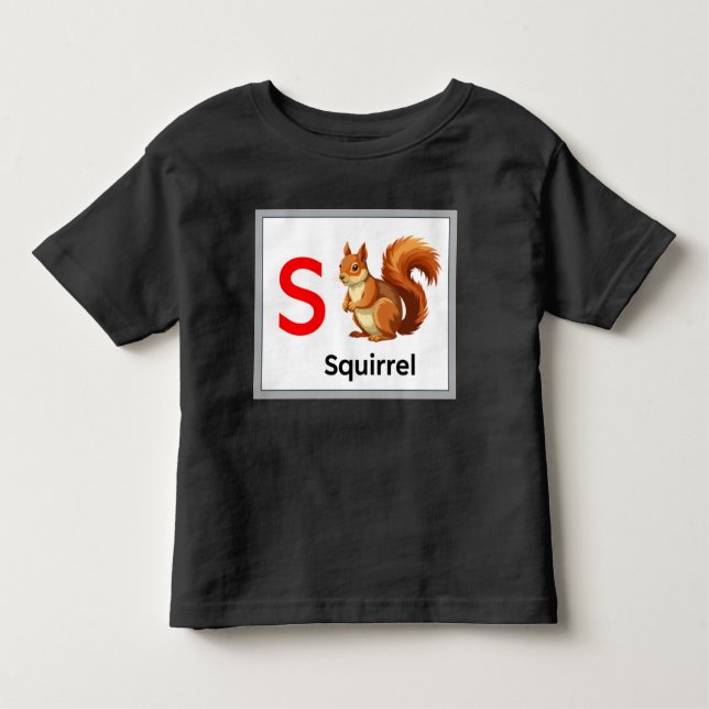 Camiseta Infantil S é para Esquilo (Frente)