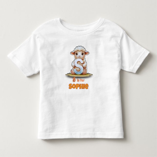 Camiseta Infantil S is for Sophie - Personalized Toddler Shirt (Frente)