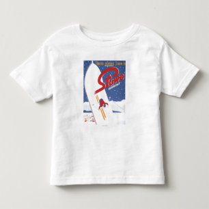 Camiseta Infantil S varrendo - Há sempre poster do Promo da neve