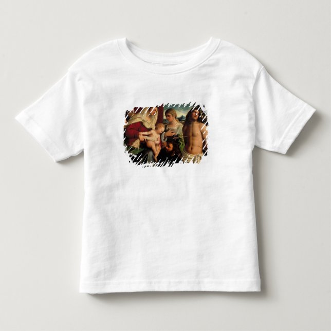 Camiseta Infantil Sacros Conversatione com SS. Catherine, Sebastian (Frente)