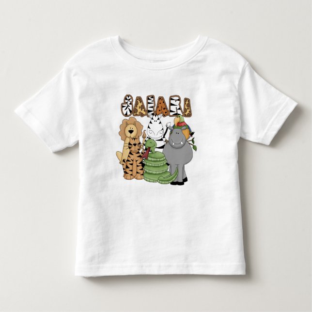 Camiseta Infantil Safari animal (Frente)