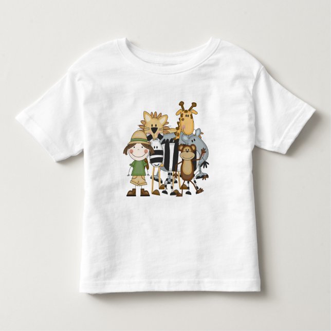 Camiseta Infantil Safari Girl T-shirts e presentes (Frente)