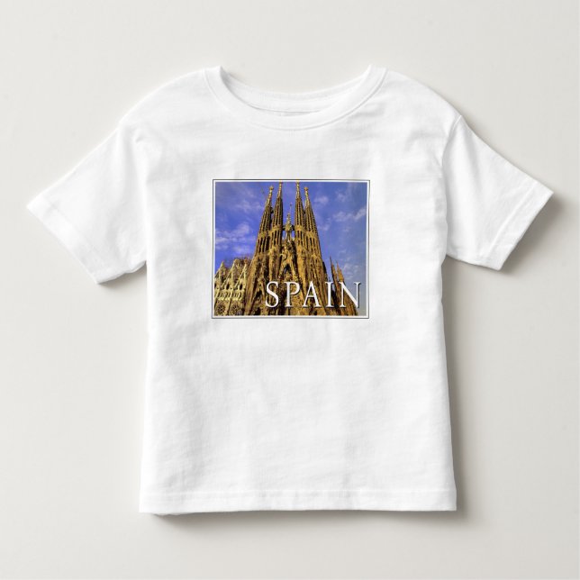 Camiseta Infantil Sagrada Família | Barcelona, Espanha (Frente)