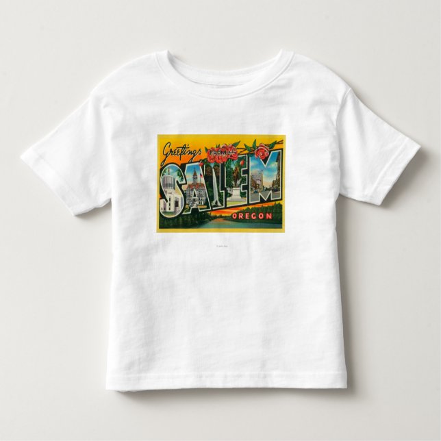Camiseta Infantil Salem, letra ScenesSalem de OregonLarge, OU (Frente)