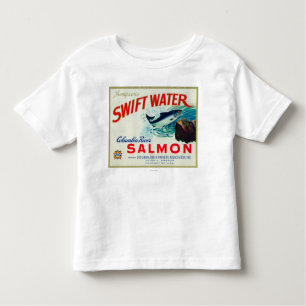 Camiseta Infantil Salmões rápidos da água de Astoria, Oregon - de