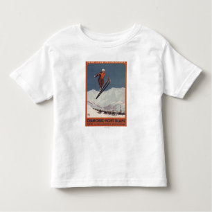 Camiseta Infantil Salto de esqui - poster olímpico do Promo de PLM