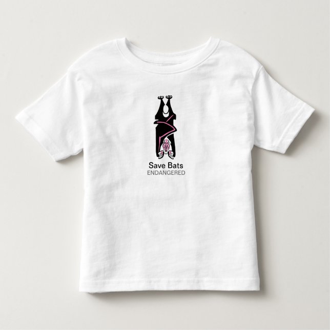 Camiseta Infantil Salve BATS - Animais ameaçados - fauna selvagem (Frente)
