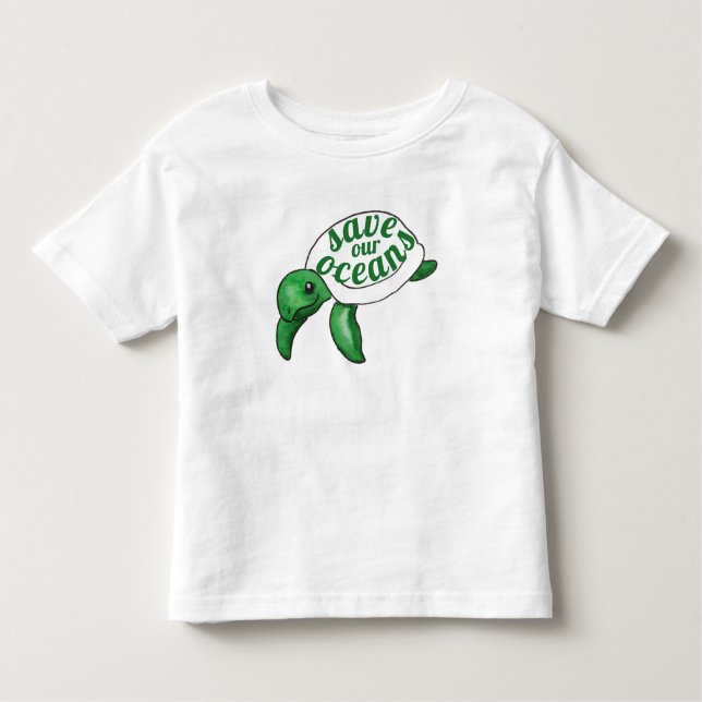Camiseta Infantil Salve nossa tartaruga marinha (Frente)