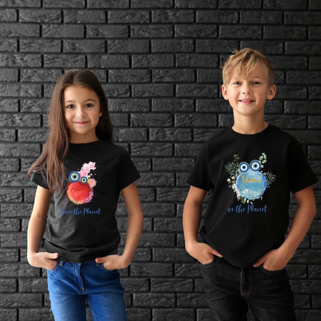 Camiseta Infantil Salve O Planeta T-Shirt (Criador carregado)