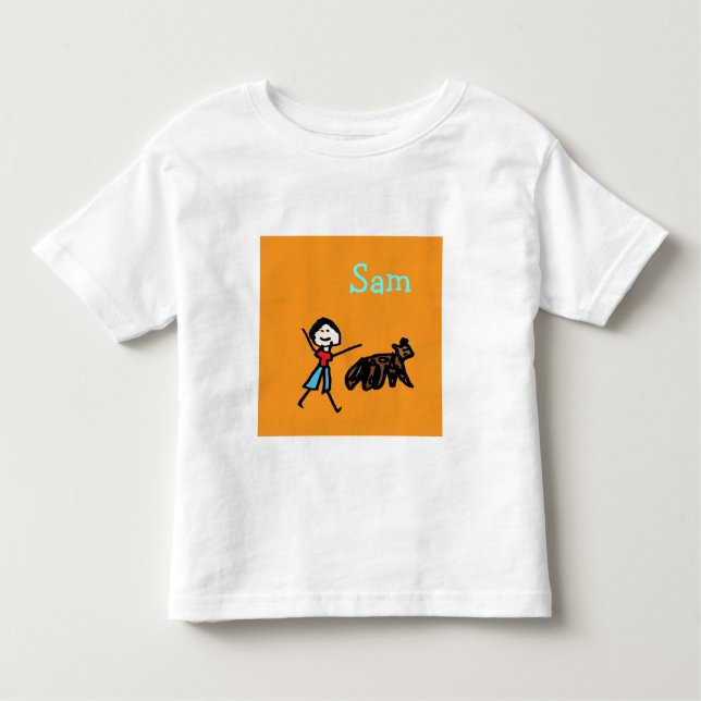 Camiseta Infantil Sam e seu Cachorro - Personalizado (Frente)