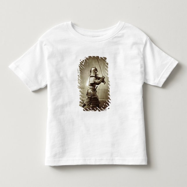 Camiseta Infantil Samurai com espada aumentada, c.1860 (impressão do (Frente)